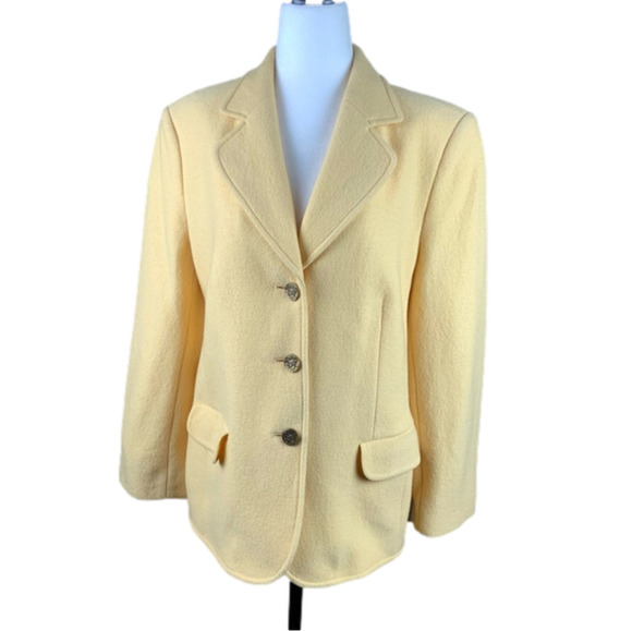Basler Jackets & Blazers - BASLER  Butter Yellow Wool Blazer